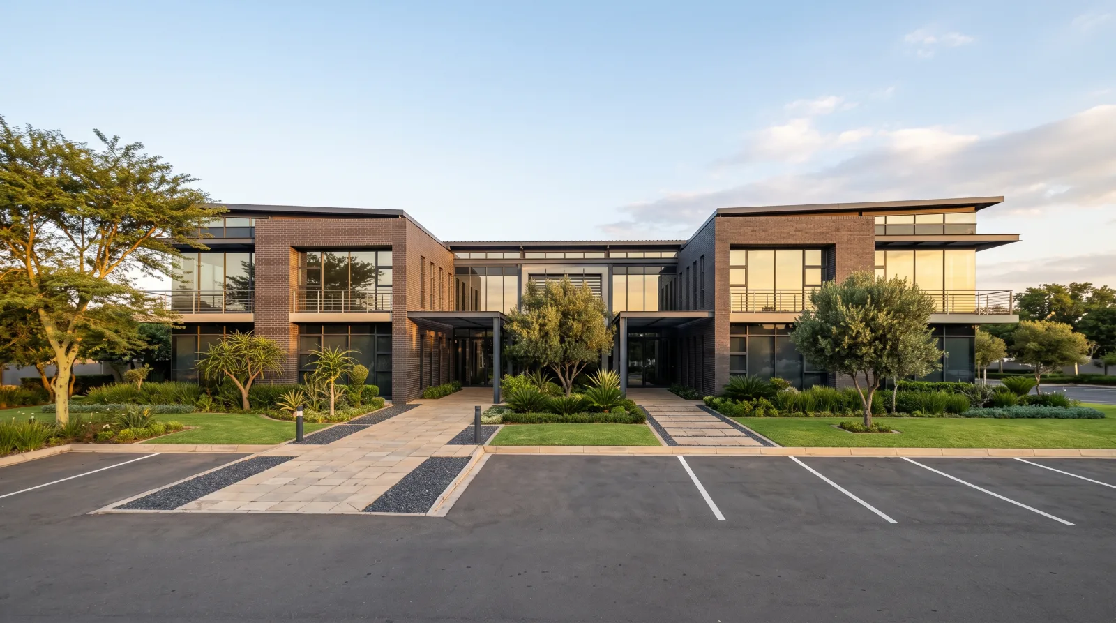 An office park building