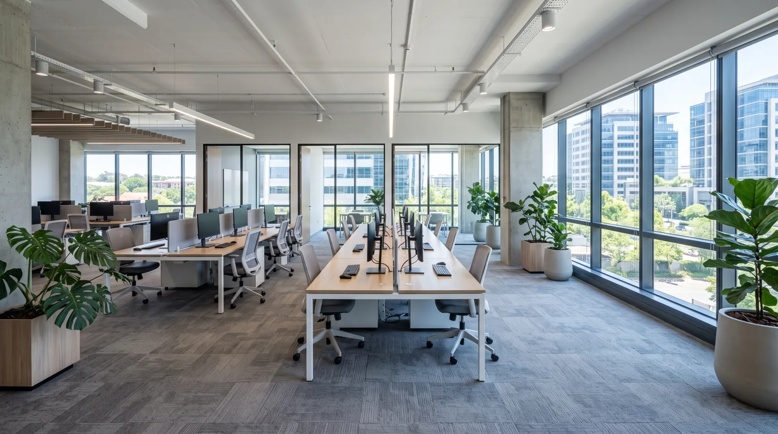 An open-plan office