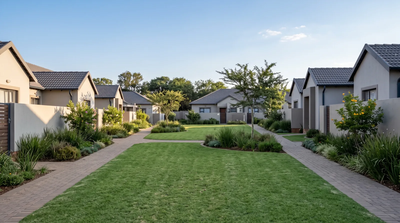A residential estate common area